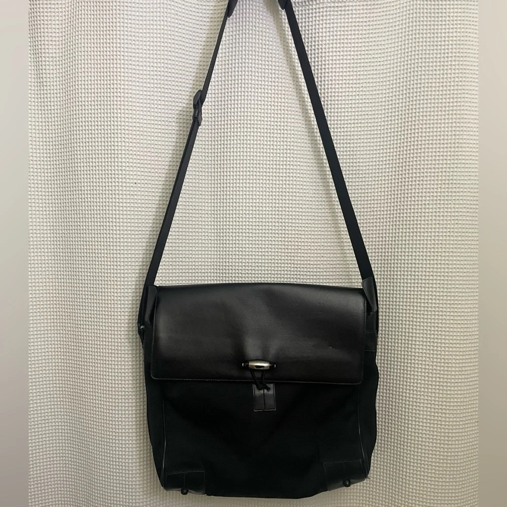 MONTBLANC leather crossbody bag made in italy